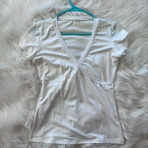 White V-neck T-shirt